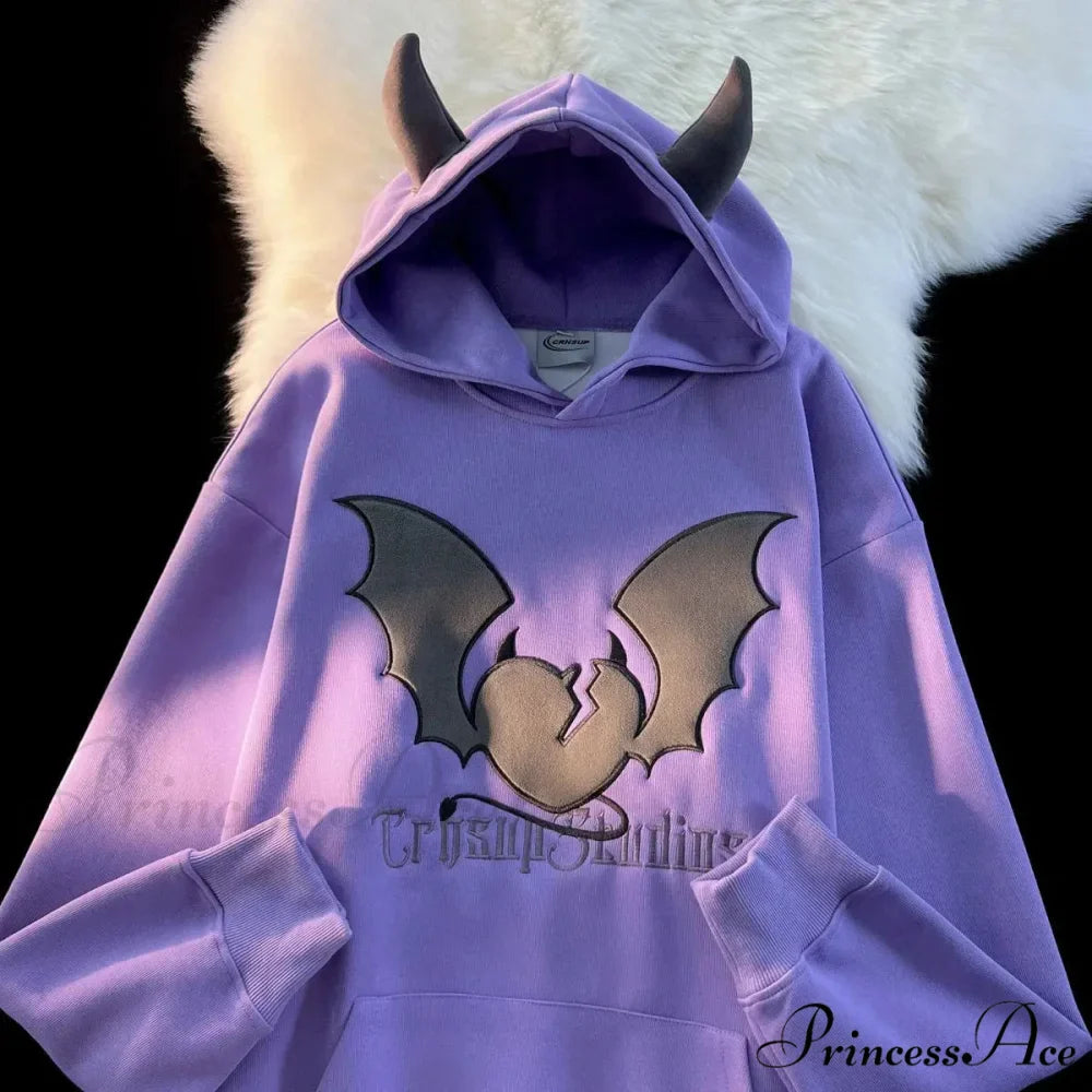 Bat Stitching Harajuku Hoodie