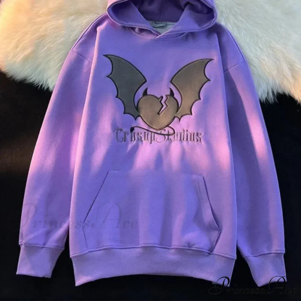 Bat Stitching Harajuku Hoodie