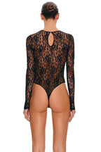 Sheer Lace Slim Street Knit Top