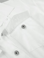 Cotton Belted White Utility Blouse