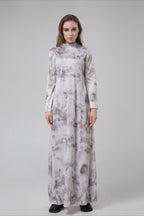 Halloween Ghost Bride Cape Long Sleeve Maxi Dress