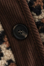 Leopard Print Loose Fit Sherpa Coat