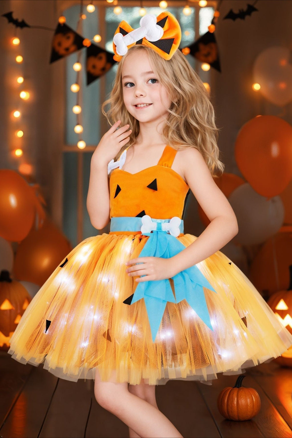 Cave Girl Tutu Dress Kid Halloween Costume