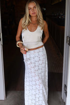 Lace High-Waisted Bodycon Skirt