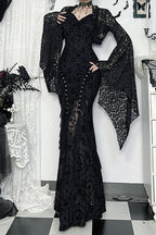 Gothic Lace Asymmetrical Knit Top