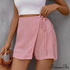 Beach Skirt Casual Zippered High Waisted Textured Short