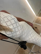 Beachwear Out Knitted Sleeveless Slit Tank Maxi Dress