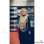 Beaded Decorated Transparent Sleeve Formal Gown