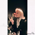 Beaded Decorated Transparent Sleeve Formal Gown