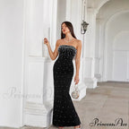 Beaded French Style Sleeveless Prom Dress