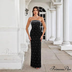 Beaded French Style Sleeveless Prom Dress