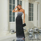 Beaded Sleeveless Fitted Full-Length Prom Gown