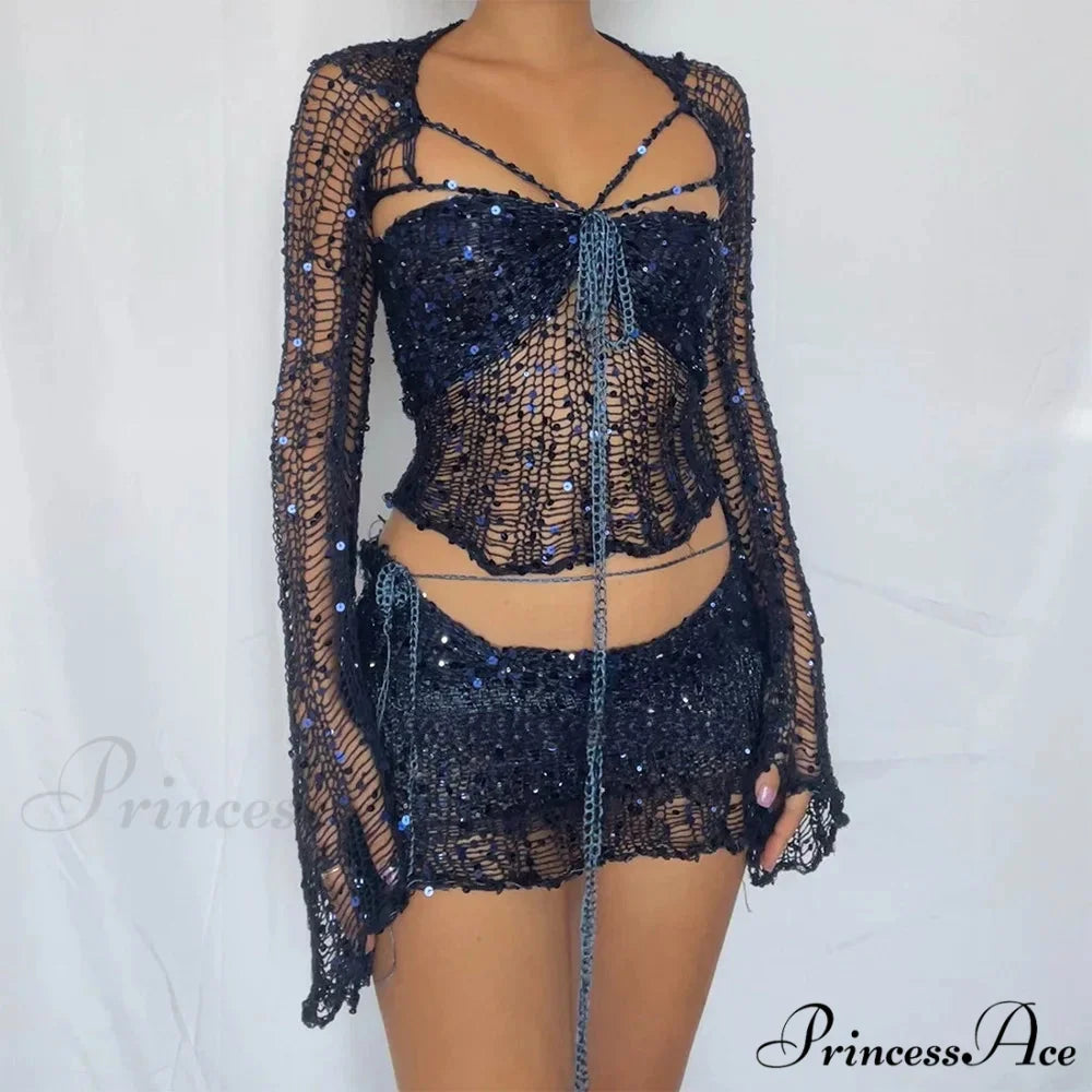 Beaded Sweater Maxi Dress