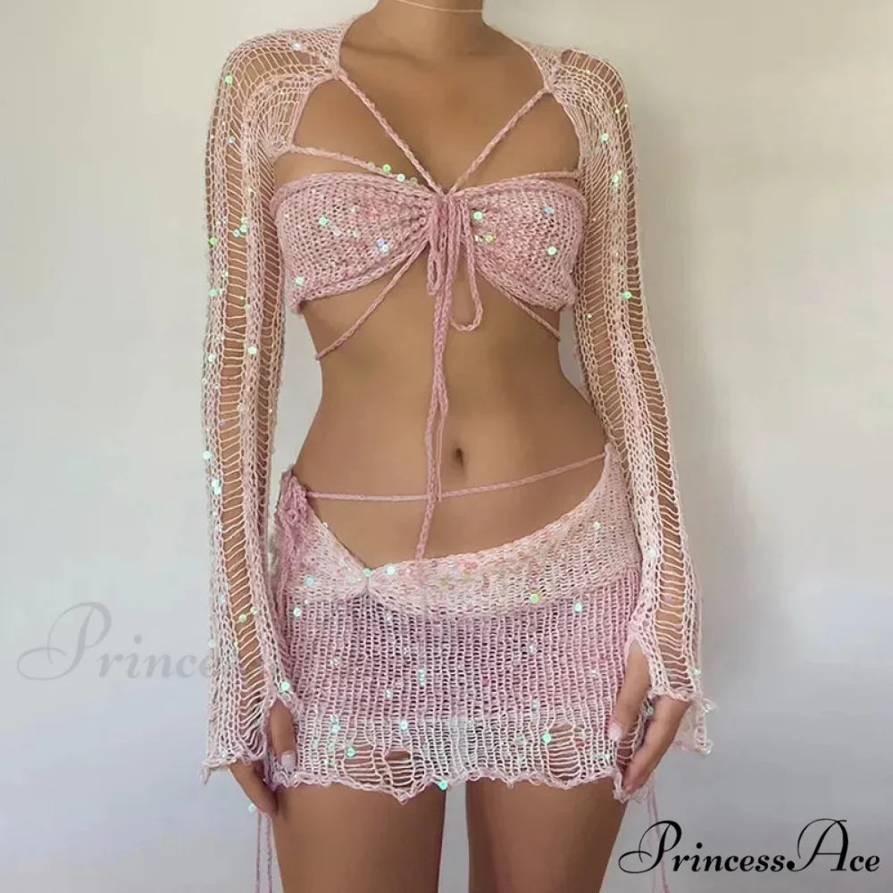 Beaded Sweater Maxi Dress