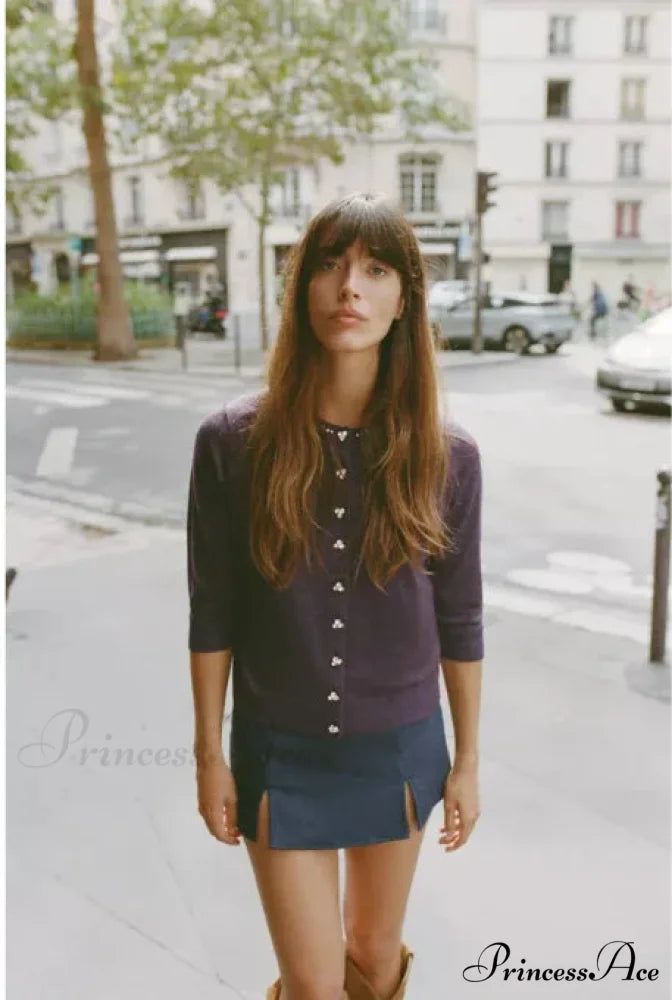 Beaded V-neck Cardigan