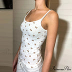 Bear Mark Open Rear Crop Top