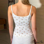 Bear Mark Open Rear Crop Top