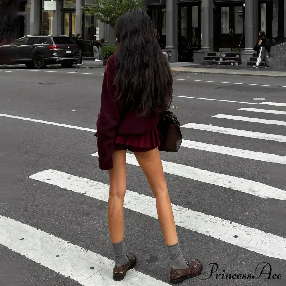 Bear Stitched Cartoon University Style Pullover