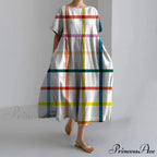 Beautiful 3D Flower Pattern Short Sleeve Midi Evening Dress