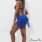 Belly Dance Glitter Sequins Wrap Tassel Skirt