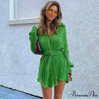 Belted Midi Graceful Shirt Dress