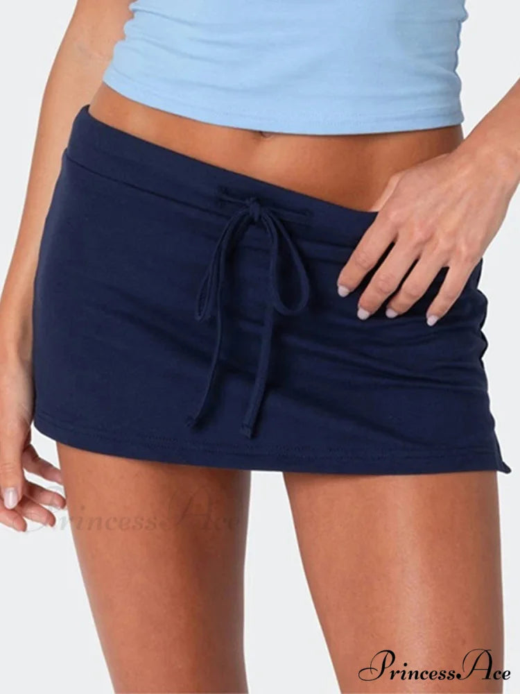 Belted Side Slit Pencil Skirt