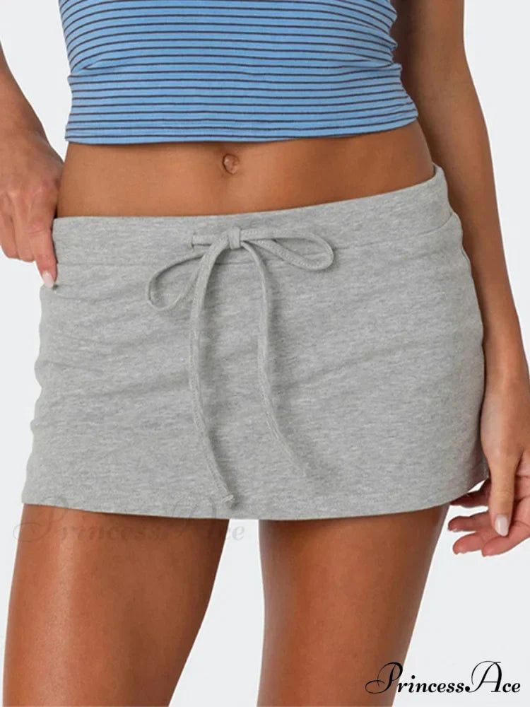 Belted Side Slit Pencil Skirt