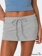 Belted Side Slit Pencil Skirt