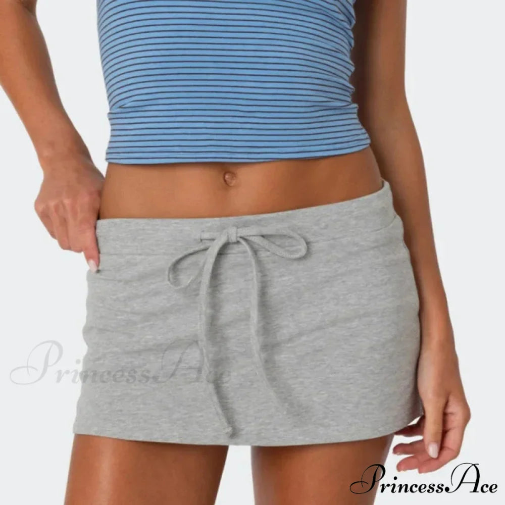 Belted Side Slit Pencil Skirt