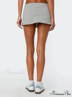 Belted Side Slit Pencil Skirt