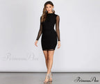 Best Dressed In Charming Mesh Mini Dress