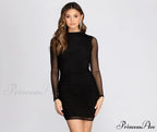 Best Dressed In Charming Mesh Mini Dress