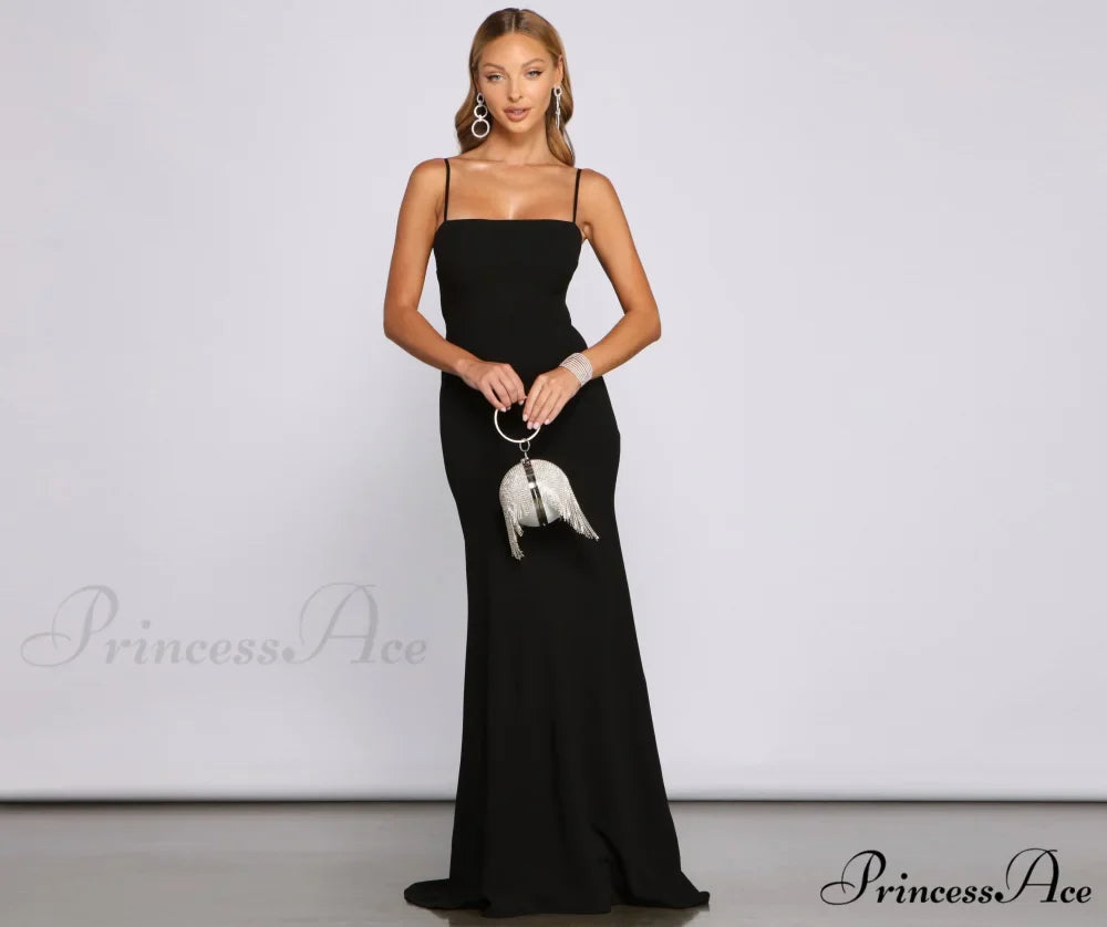 Bette Formal Open Charming Back Crepe Dress