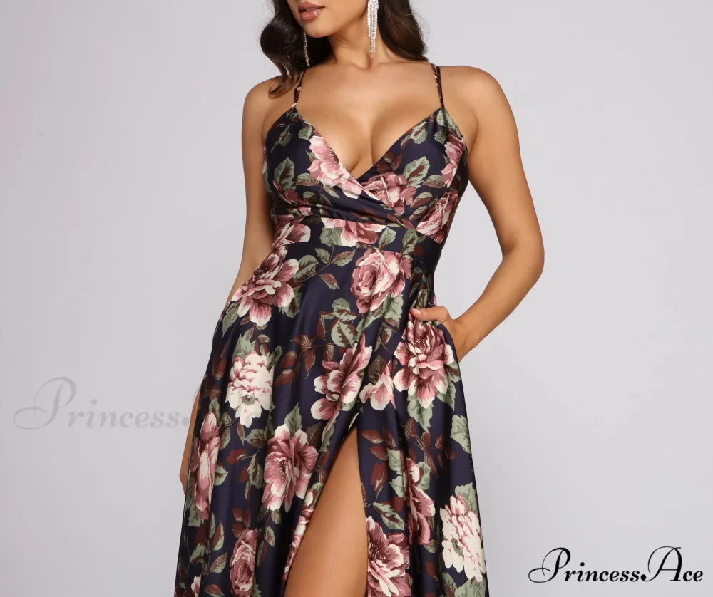Betty Formal Stylish Floral A-Line Dress