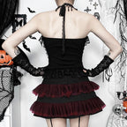 Halloween Gothic Mesh Ballet Mini Skirt