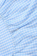 Knotted Plaid V-Neck Mini Dress