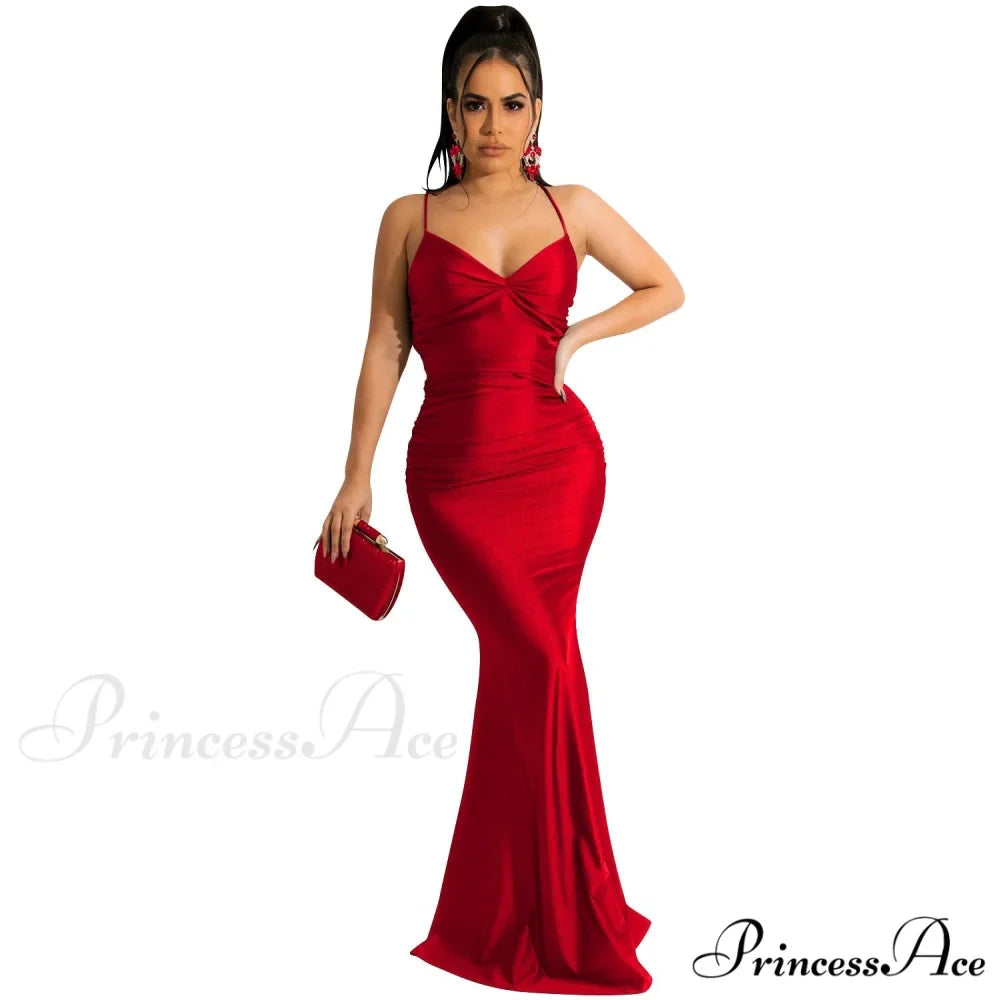 Bianca Ruched Stylish Mermaid Formal Dress
