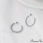 Big Hoop Twist Shape Stud Earrings