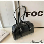 Black-and-White Style Boston Shoulder Crossbody Bag