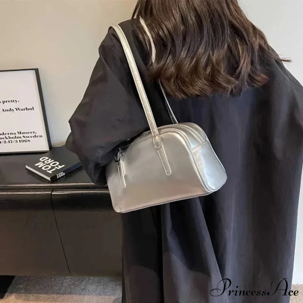 Black-and-White Style Boston Shoulder Crossbody Bag