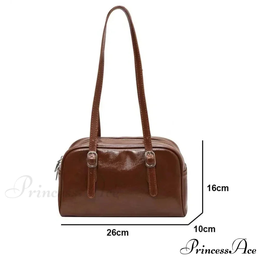 Black-and-White Style Boston Shoulder Crossbody Bag