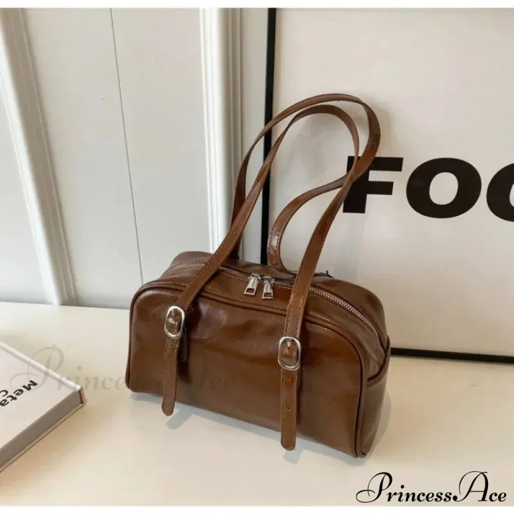 Black-and-White Style Boston Shoulder Crossbody Bag