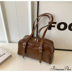 Black-and-White Style Boston Shoulder Crossbody Bag