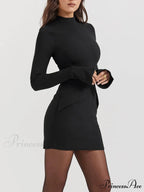 Black Elegant Mini Dress