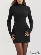 Black Elegant Mini Dress