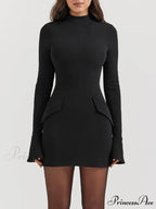 Black Elegant Mini Dress
