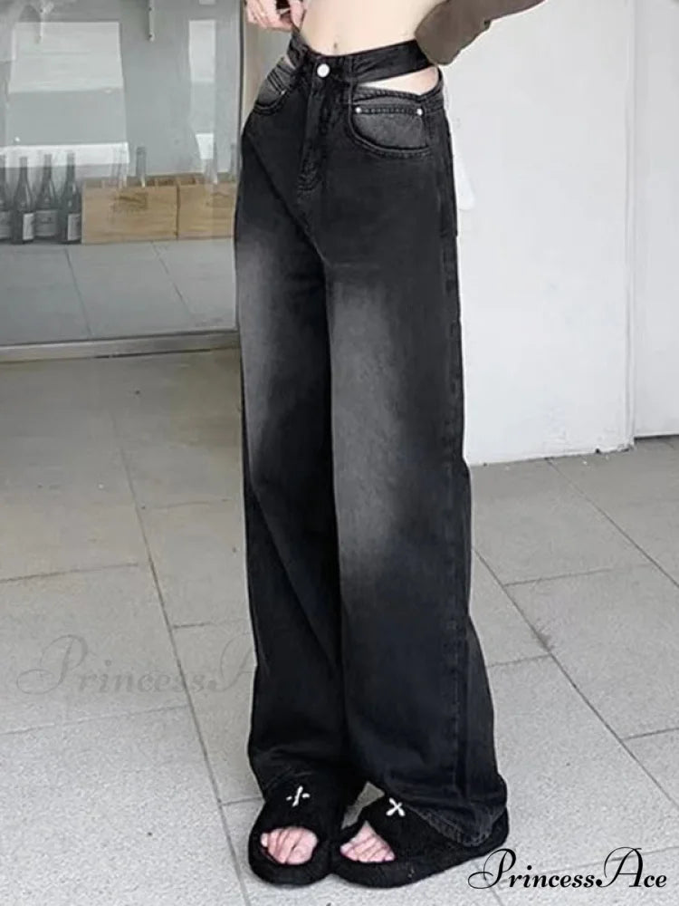 Black Stretch Graceful Flare Leg Pants