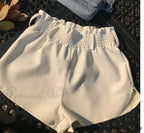 BlackFaux Leather Biker Shorts