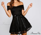 Blair Formal Off Charming The Shoulder Lace Dress