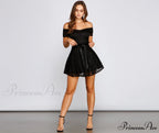 Blair Formal Off Charming The Shoulder Lace Dress